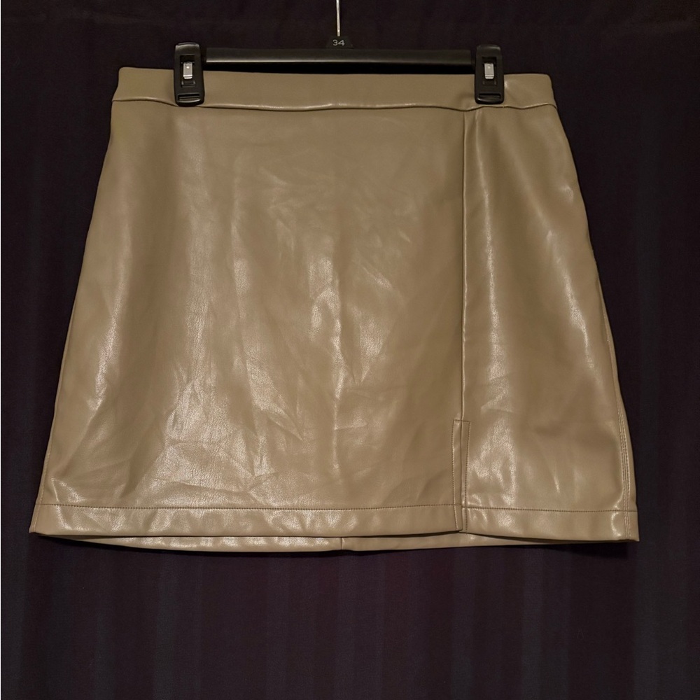 Faux leather skirt